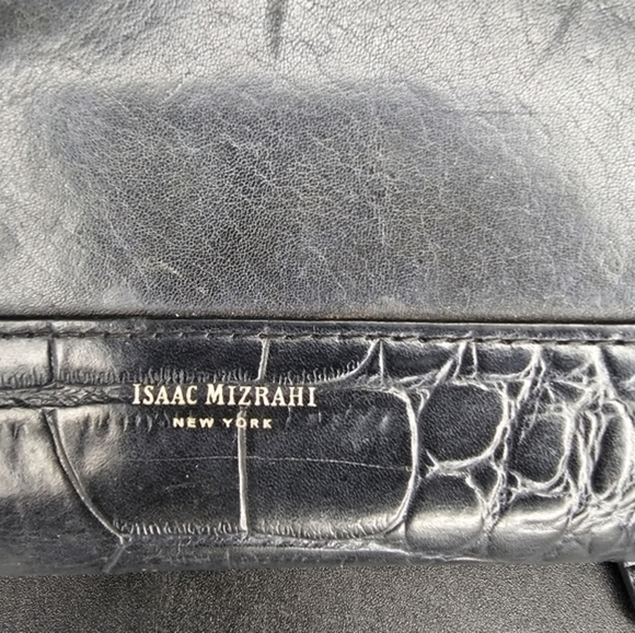 Vintage Isaac Mizrahi navy genuine‎ leather wallet - Picture 1 of 6